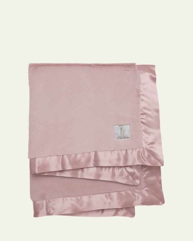 Luxe Solid Plush Baby Blanket w/ Satin Border